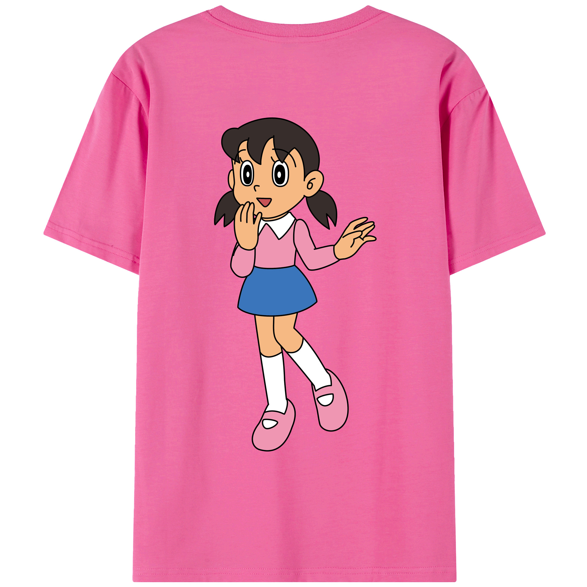 （画像用） ドラえもん みなもと しずか Doraemon Shizuka Minamoto レディース半袖Tシャツ(バックプリント)